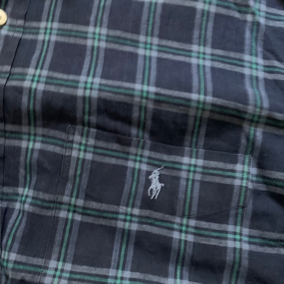 Ralph Lauren Polo Plaid blue button up shirt. - Picture 3 of 3
